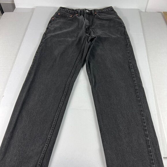 Y2K Levi's Jeans Men's 31x34 550 Relaxed Black Faded Cotton Denim Tag 32x36